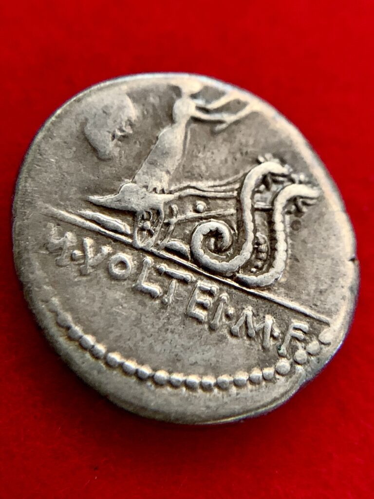Ancient rome silver denarius