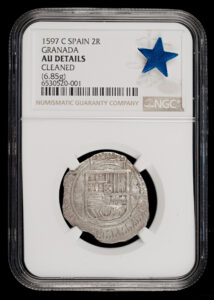 Granada 1597 2 reales rare coin