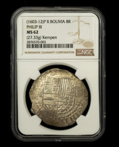 1603-1612 Potosi Bolivia 8 Reales MS-62 Finest Known From The Kempen Hoard!