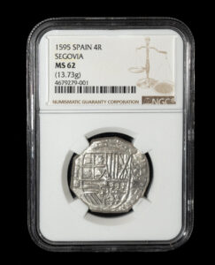 1595 Spain 4 Reales NGC MS62 2nd Finest Known!