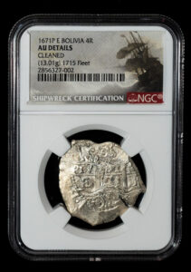 1671 Potosi 4 Reales from the 1715 Fleet NGC AU Details
