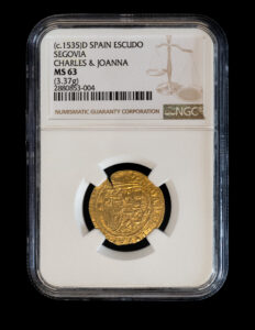 1535 Spain 1 Escudo NGC MS63 Finest Known!