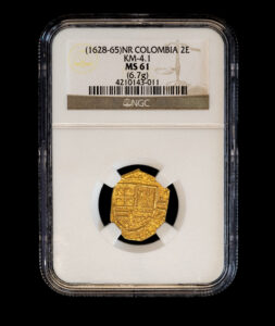 1628-65 Colombia 2 Escudos NGC MS61