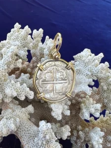 1 real silver cob pendant shipwreck