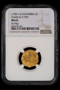 1700-13 Colombia 2E NGC MS 63- Likely 1715 Fleet!