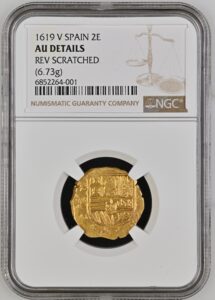 1619 Seville 2 Escudos NGC AU Details Only Example Known!