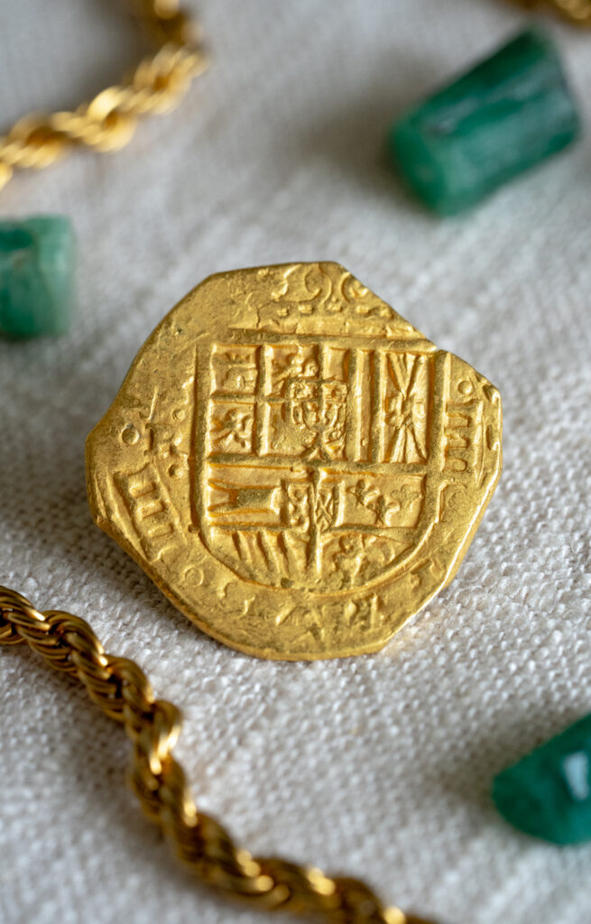 1630-47 Seville 4 Escudos partial date gold cob treasure
