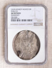 Mexico 8 reales 1634-1665 with test cuts and chop marks graded NGC AU Details