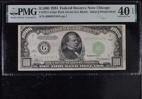 1934 $1,000 U.S. Federal Reserve Note - Chicago - Graded XF-40 EPQ