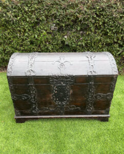 Large German Wooden Chest Dated 1715 Fleet