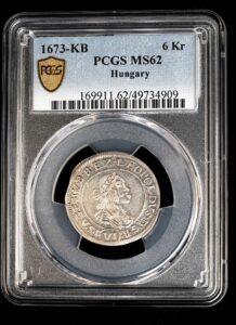 1673 6 Kreuzer Hungary PCGS MS62