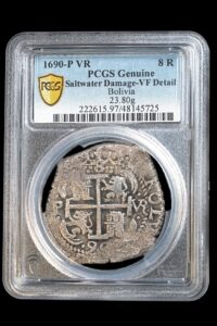 1690 Potosi 8 Reales Association shipwreck PCGS VF Details