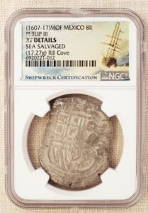 1607-17 Mexico 8 reales Rill Cove wreck NGC Cob