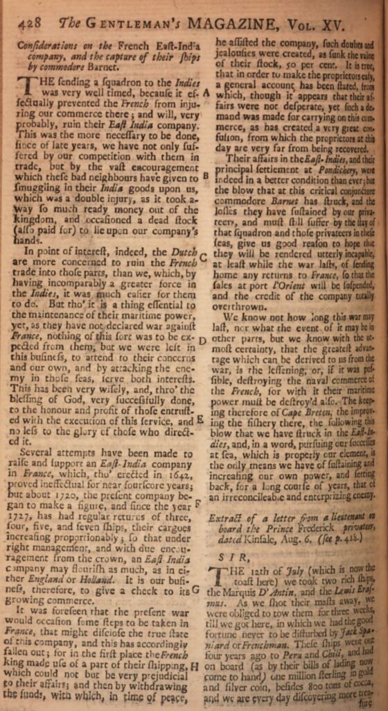 The Gentleman's Magazine 1745 page 428