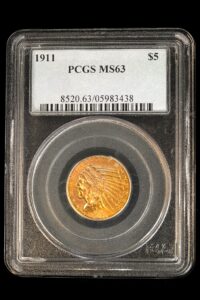 1911 $5 Indian PCGS MS63