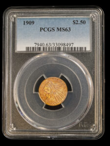 1909 $2.50 Indian PCGS MS63