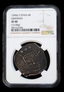 1595 Granada 4 Reales NGC XF40