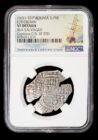 1651-52 Potosi 3.75 Reales NGC VF Details (Counterstamped) - Capitana