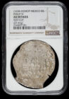 1634-65 Mexico 8 Reales NGC AU Details - Test Cut and Chopmarks