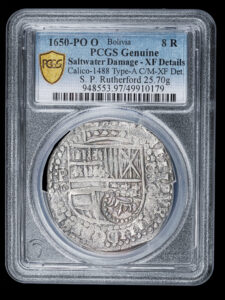 1650 Potosi 8 Reales PCGS XF Details - Capitana Shipwreck