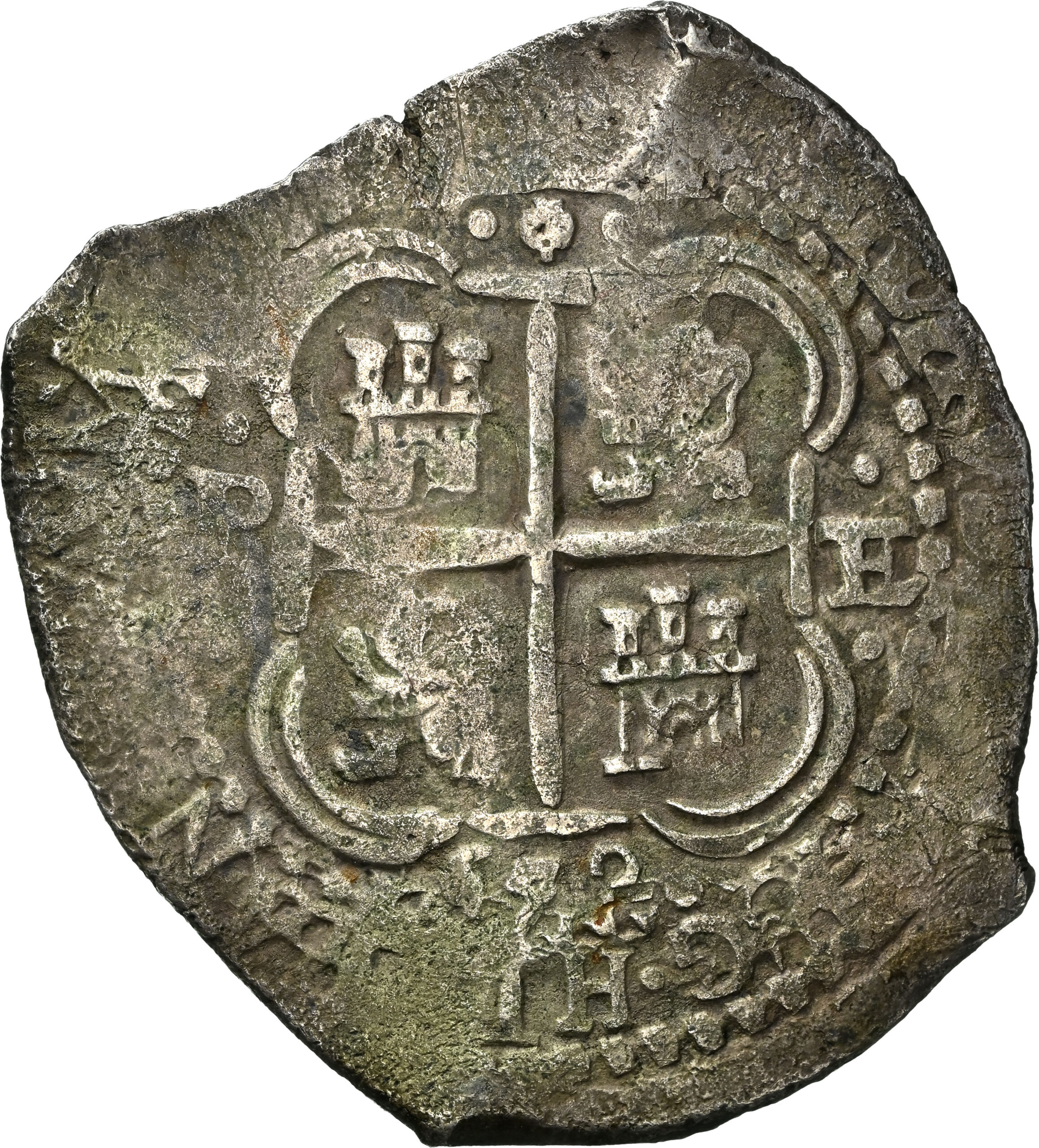 Very Rare 1652 Potosi 8 Reales NGC XF Details - Gilt Dragon