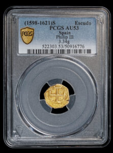 1598-1621 Seville 1 Escudo PCGS AU53 - Finest Known