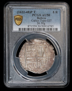 1622-1648 Potosi 8 Reales PCGS AU50 - Tied for Finest Known