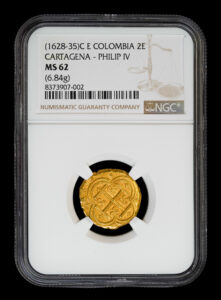 1628-35 Cartagena 2 Escudos NGC MS62