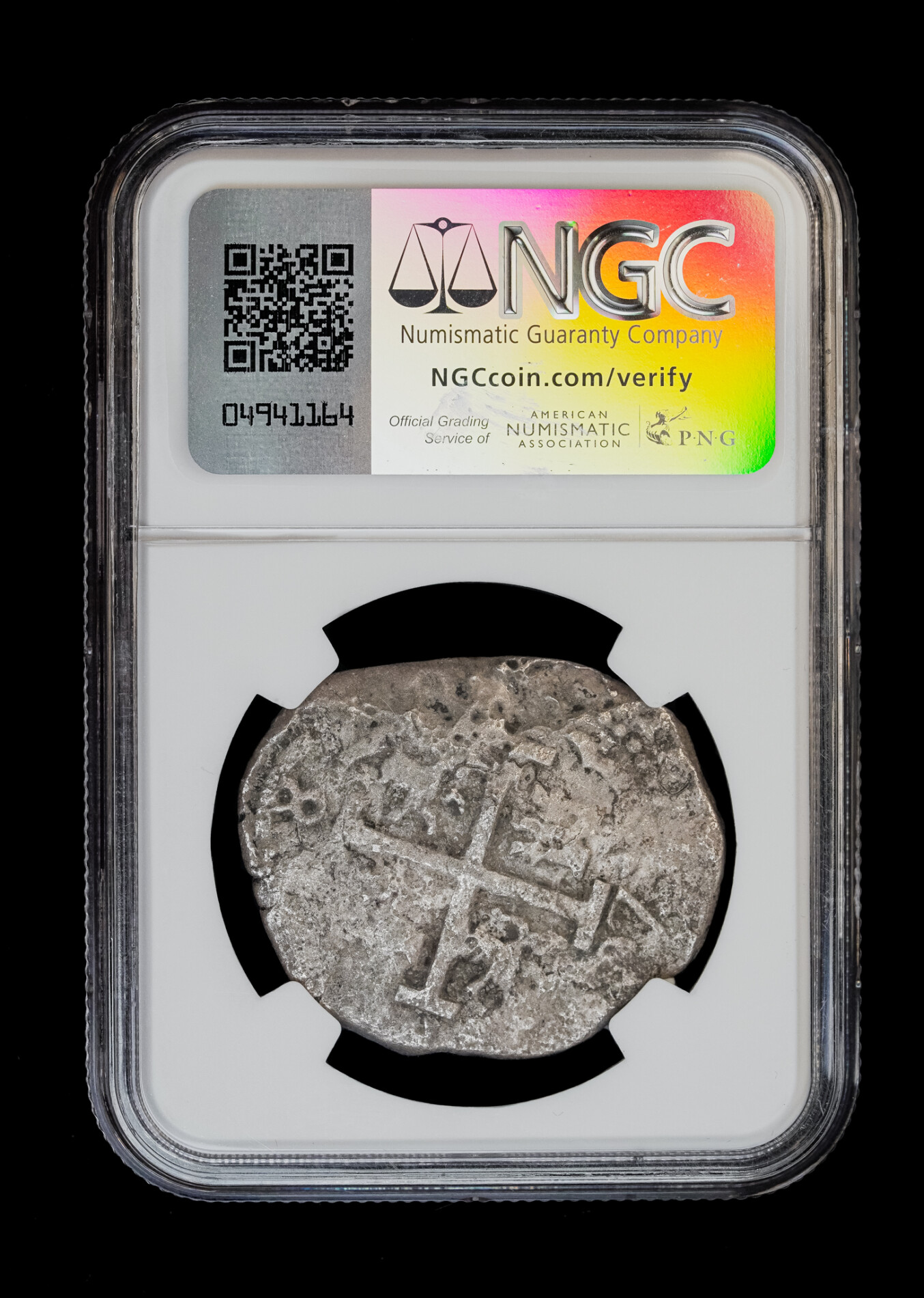1697 Lima 8 Reales from the Association Shipwreck NGC Fine Details