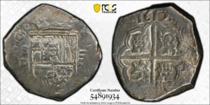 1612 Seville 4 Reales PCGS VF35 treasure pirates