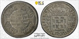1699 Brazil 640 Reis PCGS VF Detail