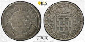 1699 Brazil 640 Reis PCGS VF Detail