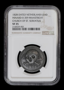 1828 Minard-II-359 Variety, St. Servatius’s Church Lead Funeral Token