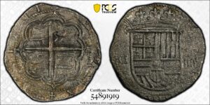 1576-87 Granada 4 Reales PCGS XF Detail