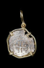 1750 Potosi 4 Reales Pendant in 14K Gold Bezel