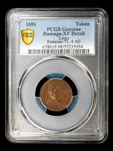 1686 Saint Lambert token PCGS Skull token