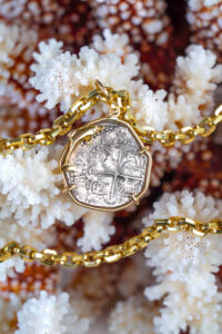 1598-1621 Spanish 2 Reales Pendant in 14K Bezel