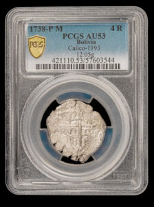 1738 Potosi 4 Reales PCGS AU53 - Finest Known