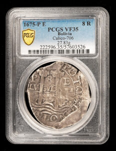 1675 Potosi 8 Reales PCGS VF35