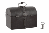 17th Century Iron Dome top chest with original key