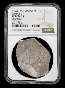 1668-1701 Mexico 8 Reales NGC VF Details