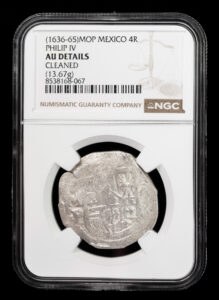 1636-65 Mexico 4 Reales NGC AU Details