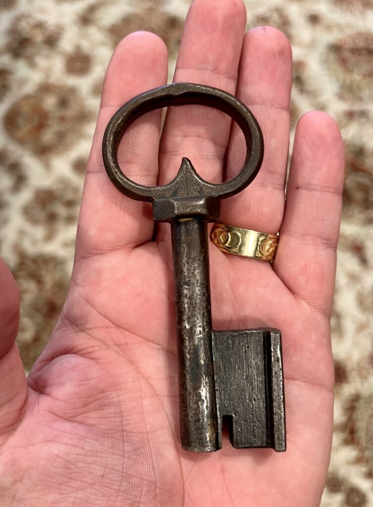 17th Century Nuremburg Made Iron Armada Chest with Original Key