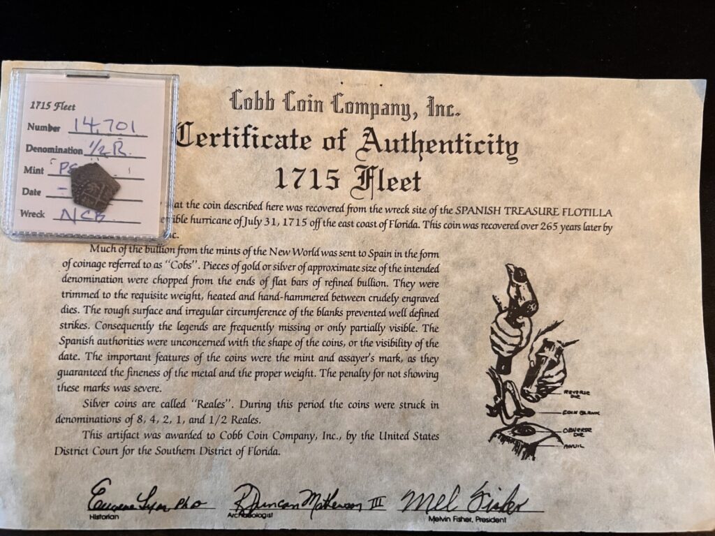 1684 Lima 1/2 Reales 1715 Fleet Shipwreck