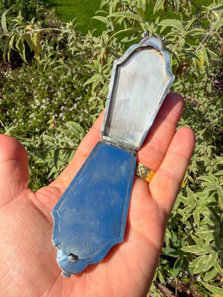 Late 19th Century Victorian Era Sterling Silver Makeup Compact