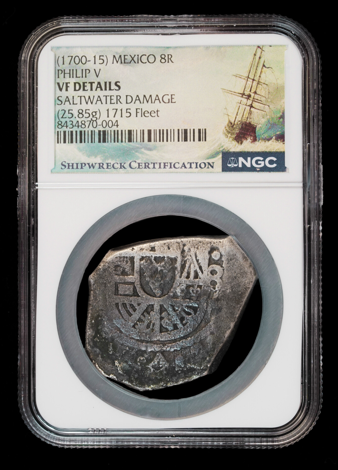 1700-1715 Mexico 8 Reales – 1715 Fleet Shipwreck