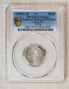 1699 Lima 1 Real PCGS XF Details - Shipwreck