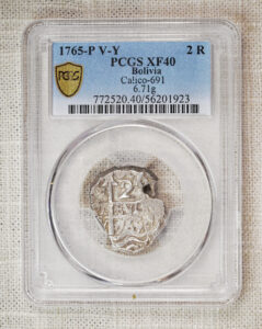 1765 Potosi 2 Reales PCGS XF40 - Finest Known 