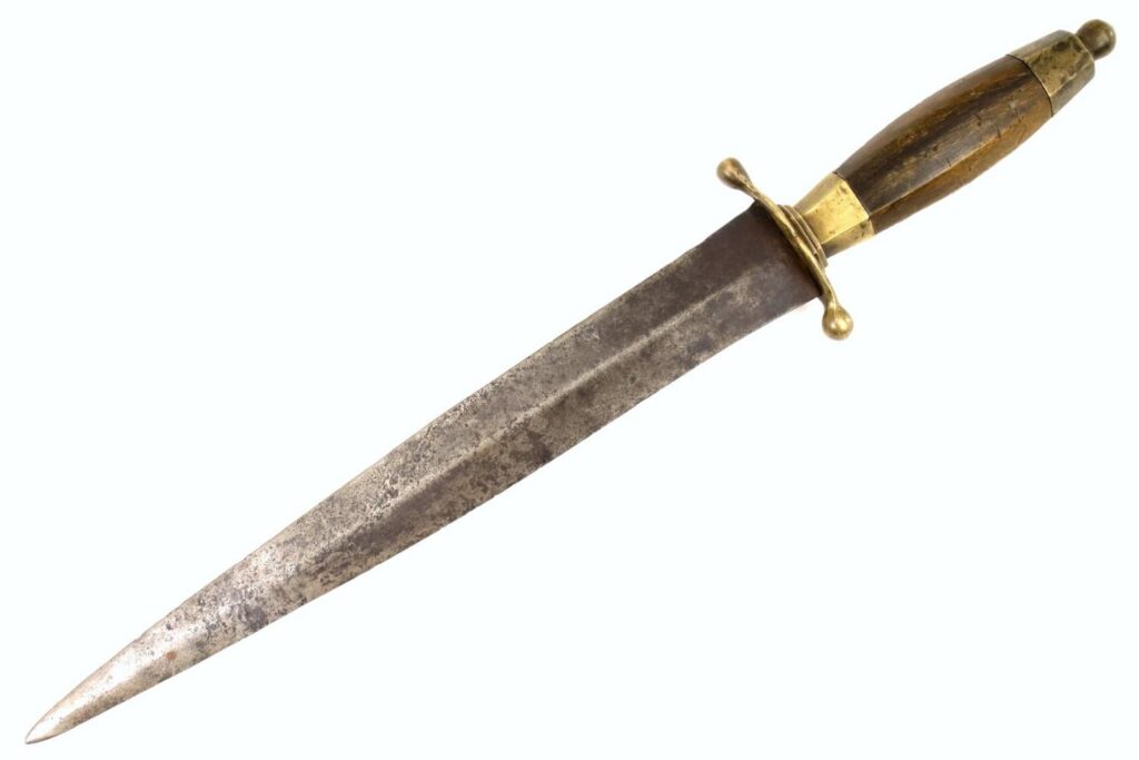 Large Spanish Colonial Fighting Dagger ~ Possibly a Naval Dirk ~ American Revolution Era