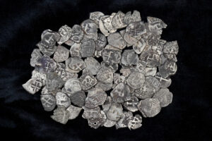 Spanish colonial 1/2 half reales real treasure coin silver shipwreck